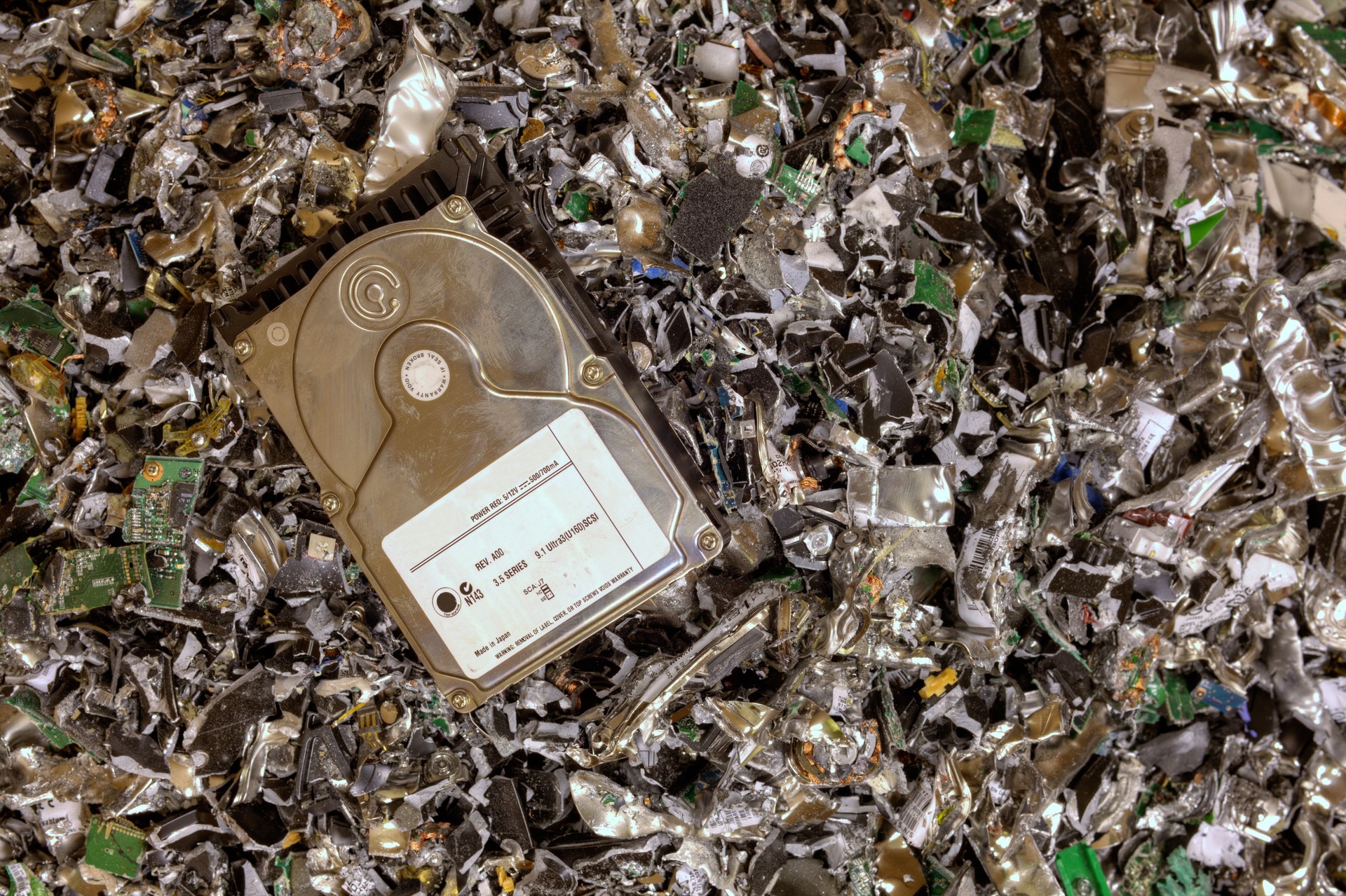 Crushed hard drives